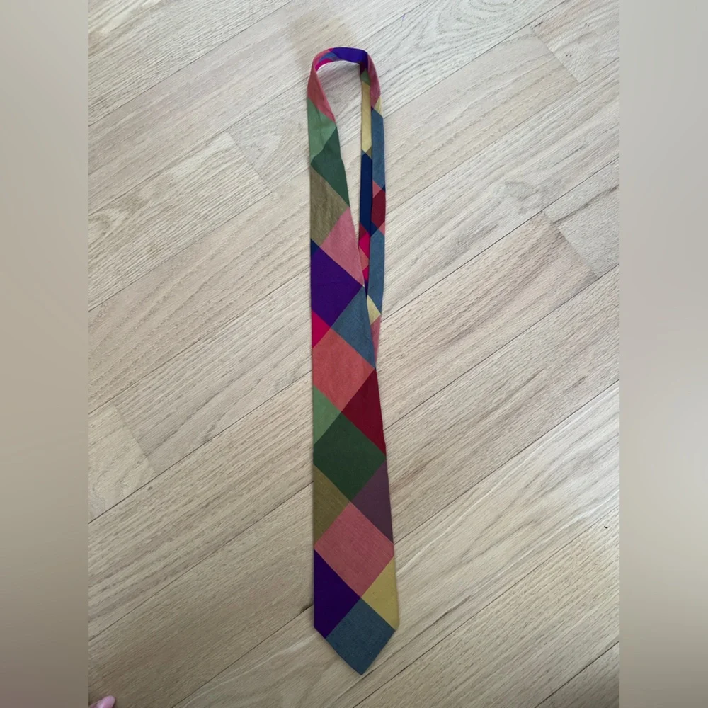 Colorful Geometric Pattern Tie - Picture 3 of 4